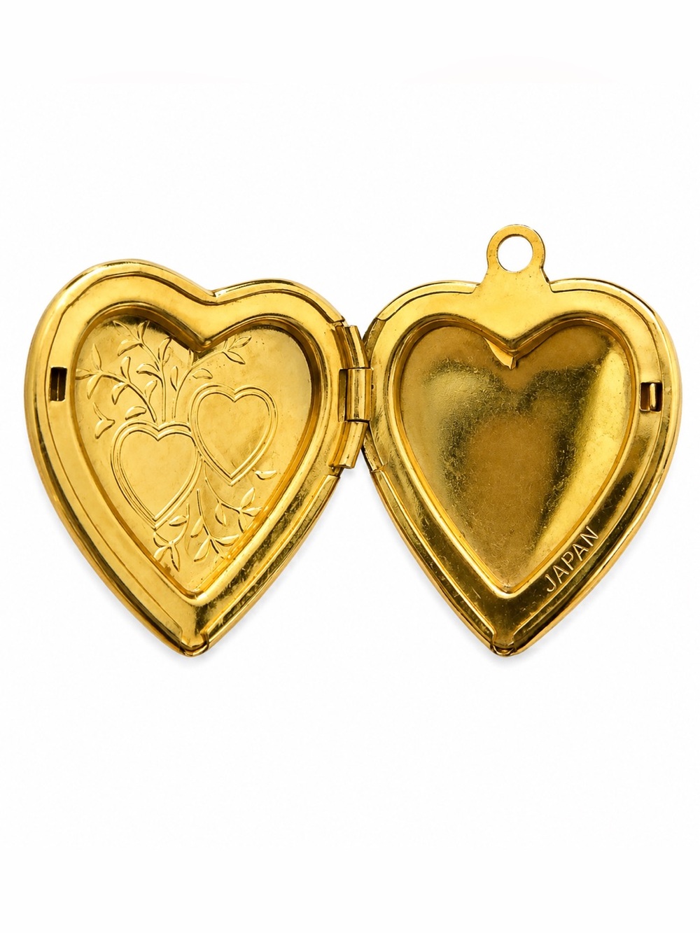 Gold Heart-Shaped Locket Pendant